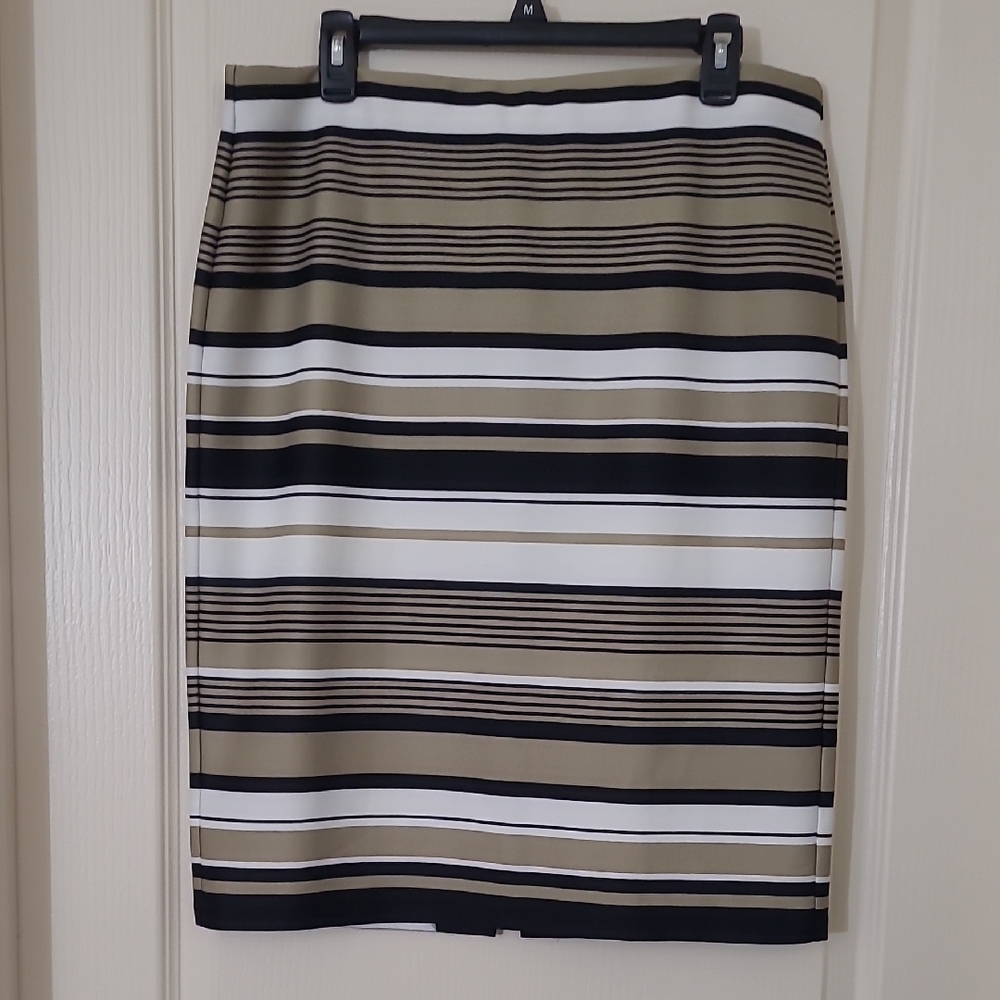 NYCC Striped Pencil Skirt With Slit Size L